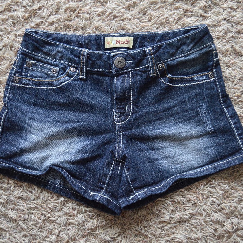 Mudd Jean Shorts Size 14 in Kids Dark Blue